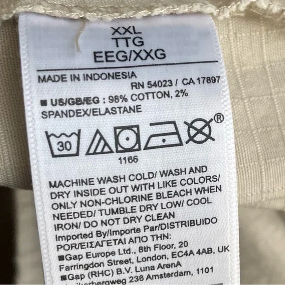 Gap Pants Men’s size XXL Easy Ripstop Beige - Picture 12 of 13